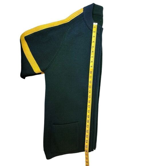 SKI-DOO 1970’s Vintage Green & Yellow Wool Cardigan Size XL - Picture 7 of 11